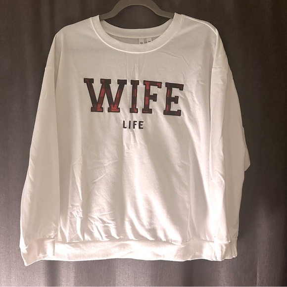 2-Pack White David’s Bridal Sweatshirts (MRS & Wife Life) - Picture 4 of 8